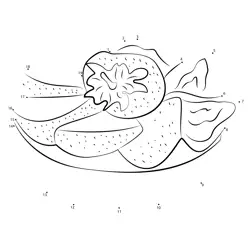 Sweet Strawberry Tart Treat Dot to Dot Worksheet