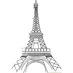 Eiffel Tower Dot to Dot Worksheet