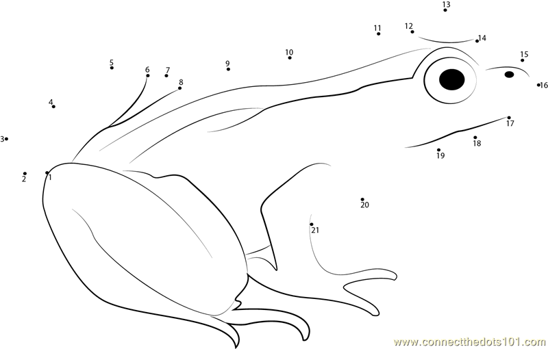 White Frog Dot To Dot Printable Worksheet Connect The Dots White Frog Dot To Dot Printable Worksheet Connect The Dots