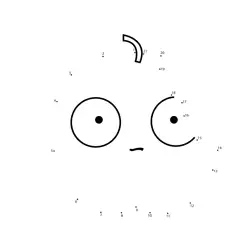 Bitten Apple Face Fun Dot to Dot Worksheet