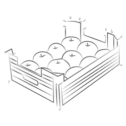Fresh Apples in a Crate Dot to Dot Worksheet