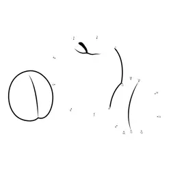 Healthy Apple Shape Learning Dot to Dot Worksheet