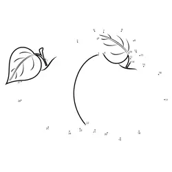 Numbered Fruit and Foliage Shape Dot to Dot Worksheet