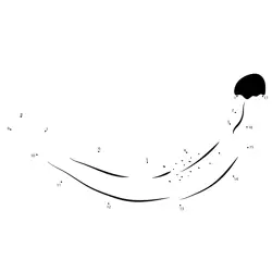 Banana Shape Numeric Sequence Dot to Dot Worksheet