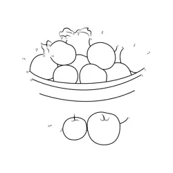 Fruit Basket Number Game Dot to Dot Worksheet