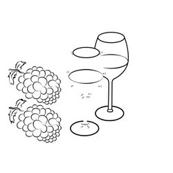 Grape and Glass Vessel Formation Dot to Dot Worksheet