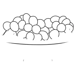 Healthy Grapes in a Dish Dot to Dot Worksheet