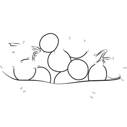 Sweet Grape Cluster Shape Dot to Dot Worksheet