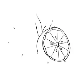 Fresh Citrus Slice Creation Dot to Dot Worksheet