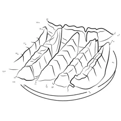 Melon Slices Visual Experience Dot to Dot Worksheet