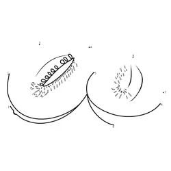 Unveil the Melon Shape Dot to Dot Worksheet
