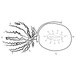 Join the watermelon points Dot to Dot Worksheet