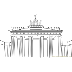 Brandenburg Gate Germany Dot to Dot Worksheet