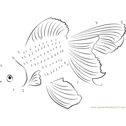 Goldfish Underwater Dot to Dot Worksheet