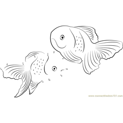 Goldfish in National Aquarium Dot to Dot Worksheet
