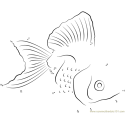Tamasaba Goldfish Dot to Dot Worksheet