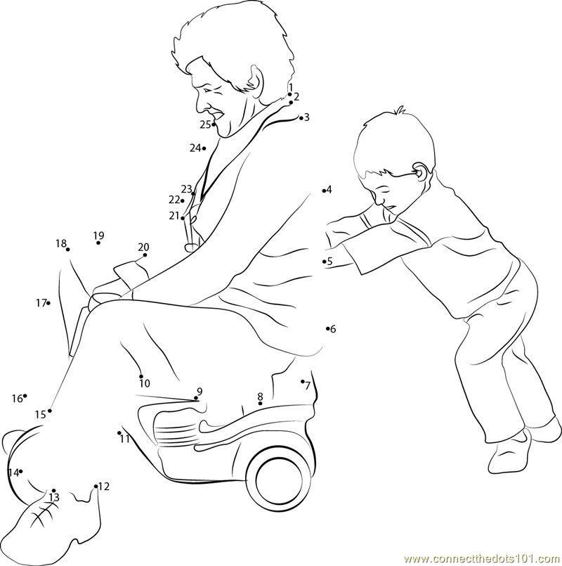 Child Pushing Grandmother