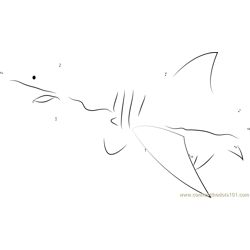 Shark School Fish Dot to Dot Worksheet