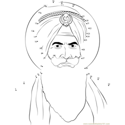 Guru Nanak Dev Dot to Dot Worksheet