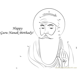 Happy Guru Nanak Jayanti Dot to Dot Worksheet