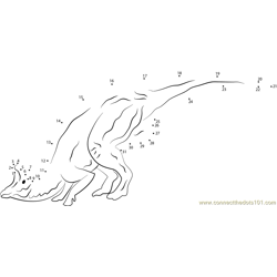 Lambeosaurus Dinosaurs Dot to Dot Worksheet