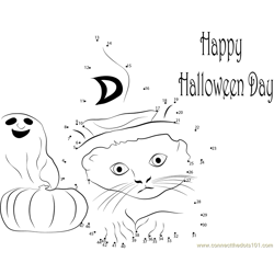 Cute and Funny Halloween Dot to Dot Worksheet