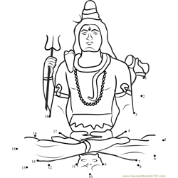 Lord Shiva Dot to Dot Worksheet