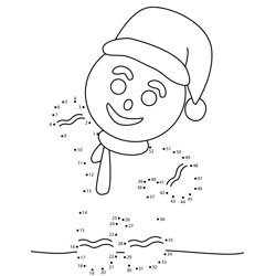 Christmas Gingerbread Dot to Dot Worksheet