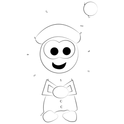 Christmas Happy Cartoon Dot to Dot Worksheet