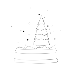 Christmas Snow Globe Dot to Dot Worksheet