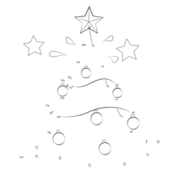 Christmas Tree Donald Duck Dot to Dot Worksheet