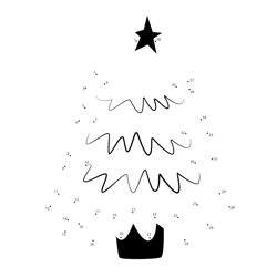 Christmas Tree Donald DuckChristmas Tree,christmas, holidays, merry christmas, xmas, x-mas, 25 december, festivals Dot to Dot Worksheet
