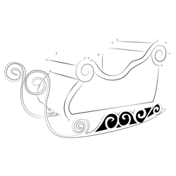 Santa Claus Sleigh with Gifts Dot to Dot Worksheet