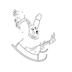 Festive Sleigh Ride Fun Dot to Dot Worksheet