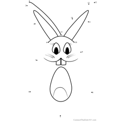 Easter Bunny Dot to Dot Worksheet