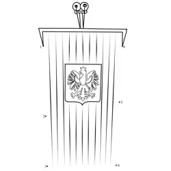 Official Announcement Podium Banner Dot to Dot Worksheet