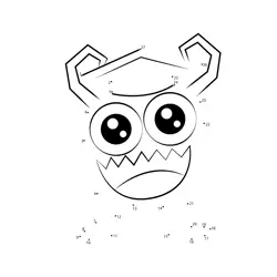 Monster Graduate Fun Shape Dot to Dot Worksheet