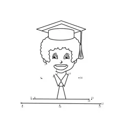 Young Scholar Graduation Celebration Dot to Dot Worksheet
