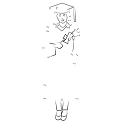 Happy Graduate Academic Success Dot to Dot Worksheet