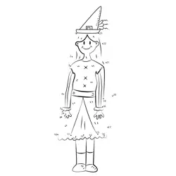 Halloween Sorceress Fun Dot to Dot Worksheet