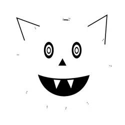 Spooky face Halloween fun Dot to Dot Worksheet