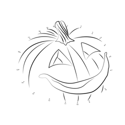 Pumpkin Smile Dot to Dot Worksheet