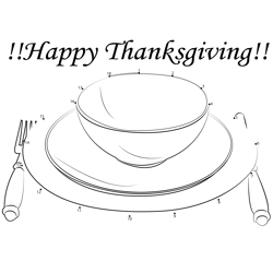 Family Dinner on Thanksgiving Day Dot to Dot Worksheet