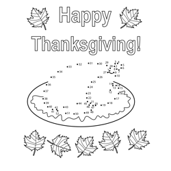 Happy Thanksgiving Dot to Dot Worksheet