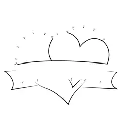 Heartfelt Ribbon Formation Dot to Dot Worksheet