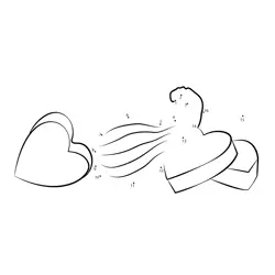 Love Sprouting Heart Shapes Dot to Dot Worksheet