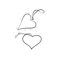 Wooden Heart Shape Formation Dot to Dot Worksheet