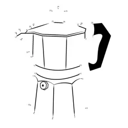 Old Fashioned Brew Pot Dot to Dot Worksheet