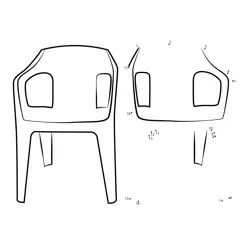 Pair of Furniture Seating Dot to Dot Worksheet