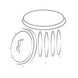 Assemble the refuse receptacle Dot to Dot Worksheet